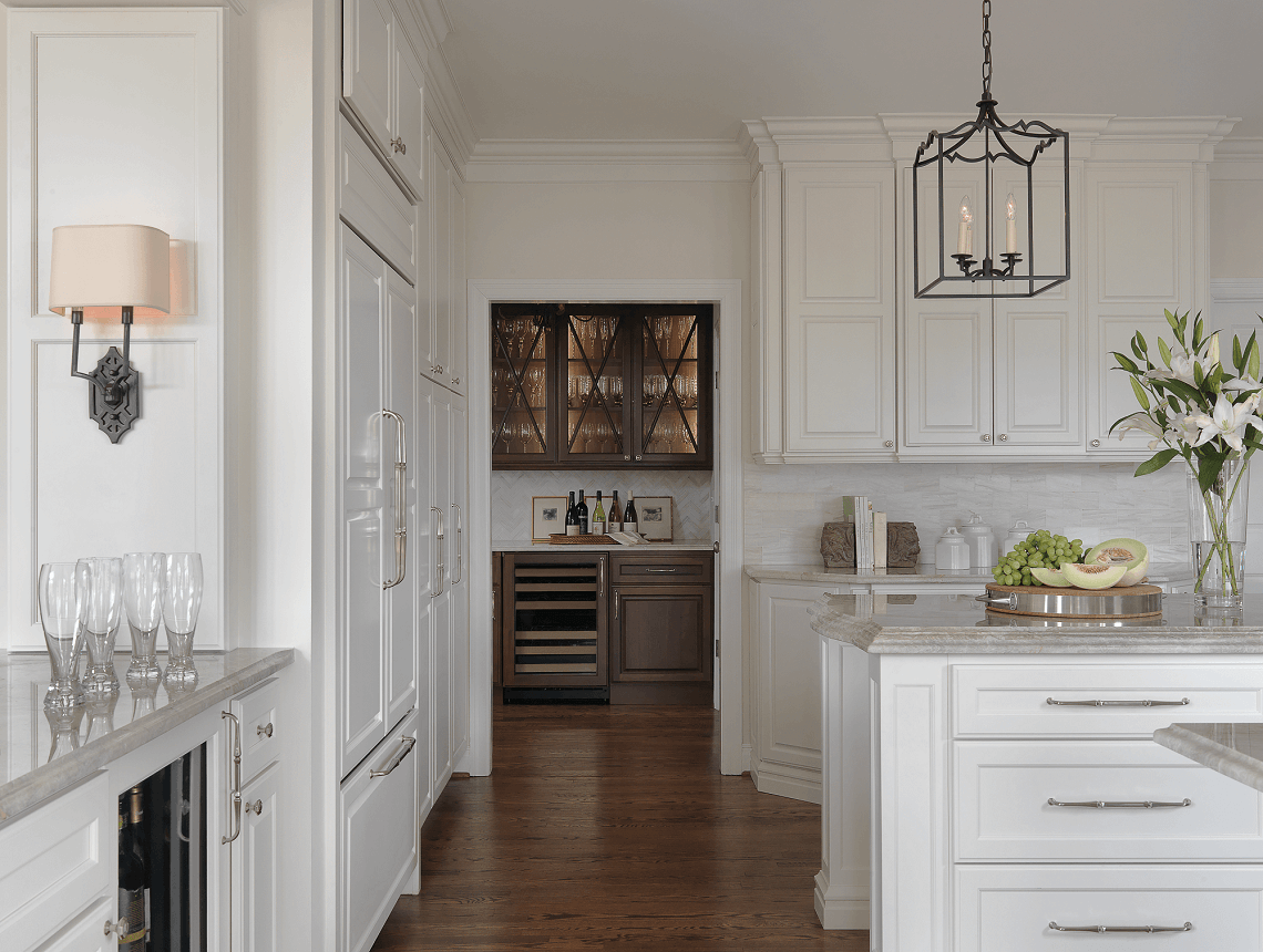 galley kitchen design with butlers pantry