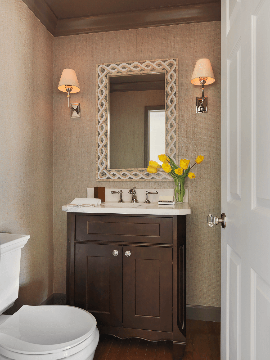 Transitional Powder Room Vanity