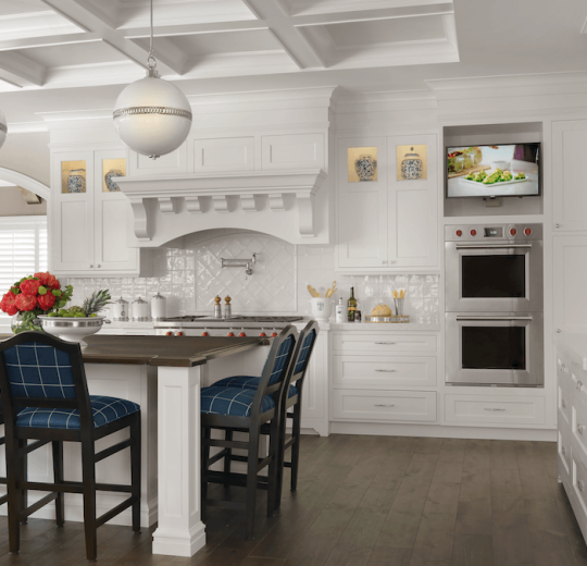 Custom Home, Bright White Kitchen