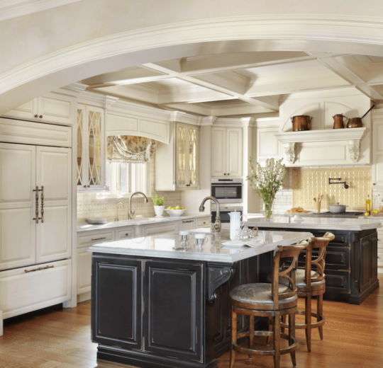 Traditional Kitchen with Two Islands