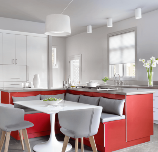 A Modern Kitchen with a Pop of Color