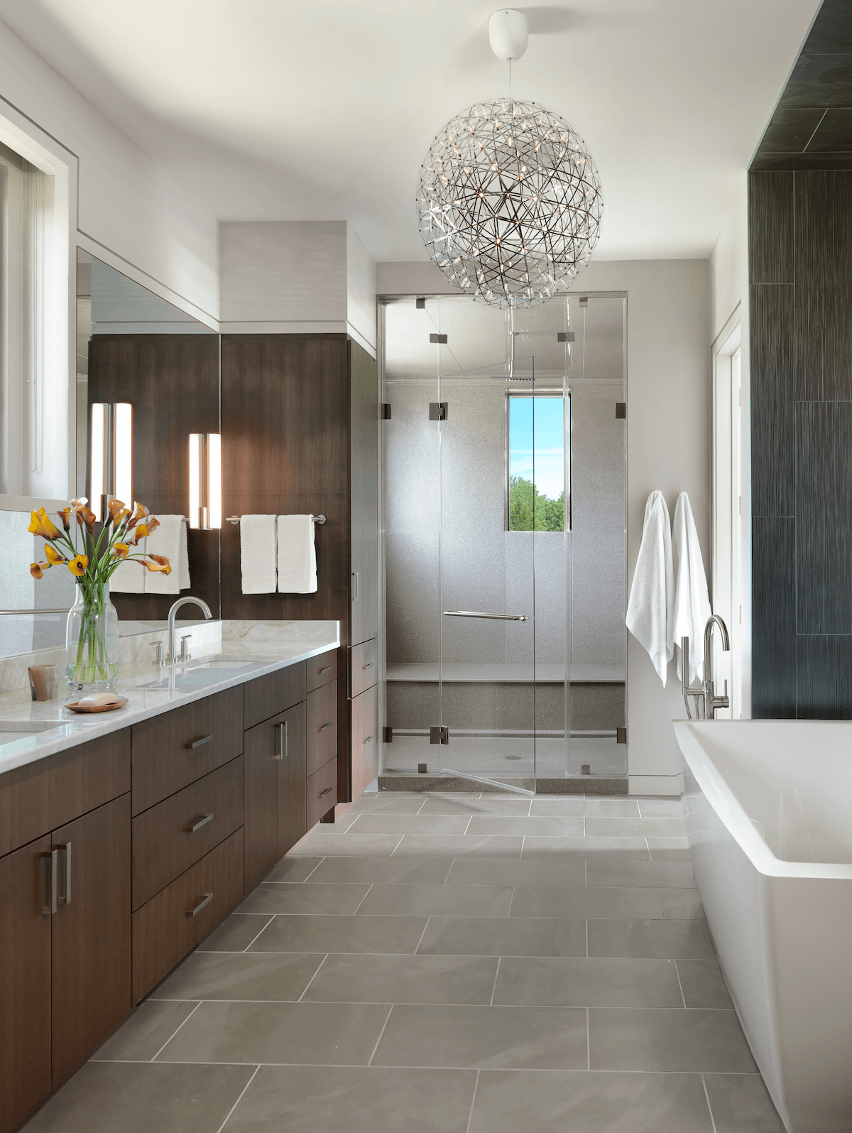 Modern Master Bath - Beck/Allen Cabinetry, Mitchell Wall Architecture and Design, R.G. Ross Construction in St. Louis, MO