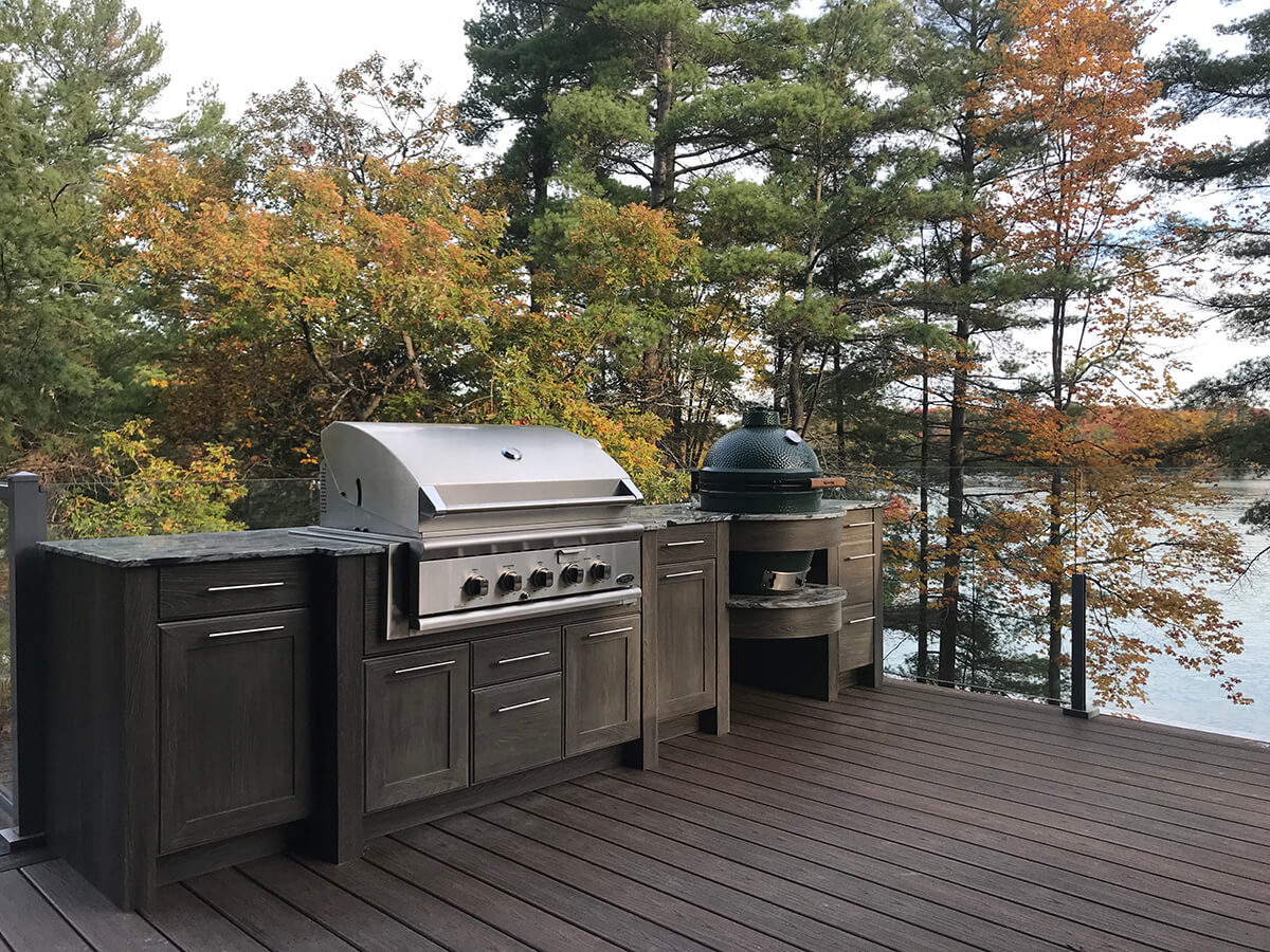Outdoor Kitchen featuring NatureKast Weather Resistant Cabinetry