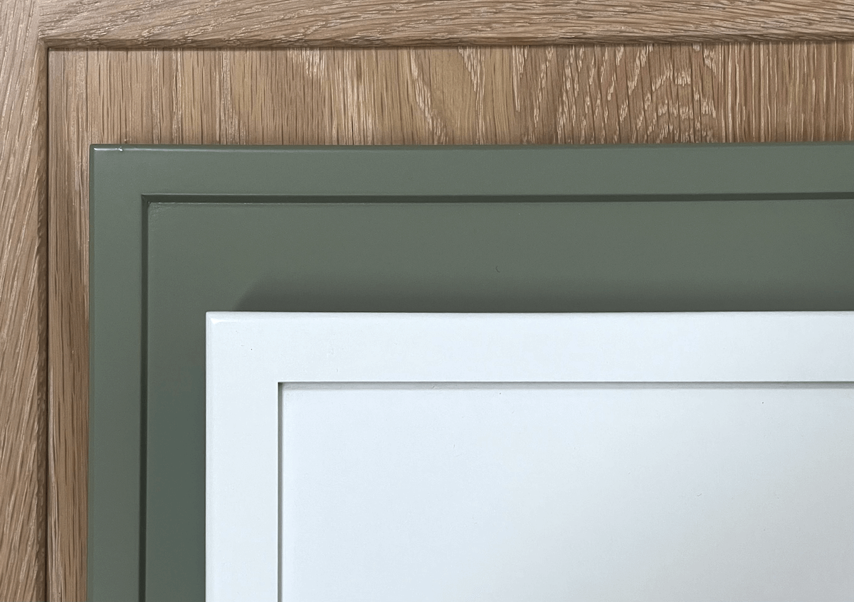 Slim Shaker Cabinets in Painted and Stained Finishes