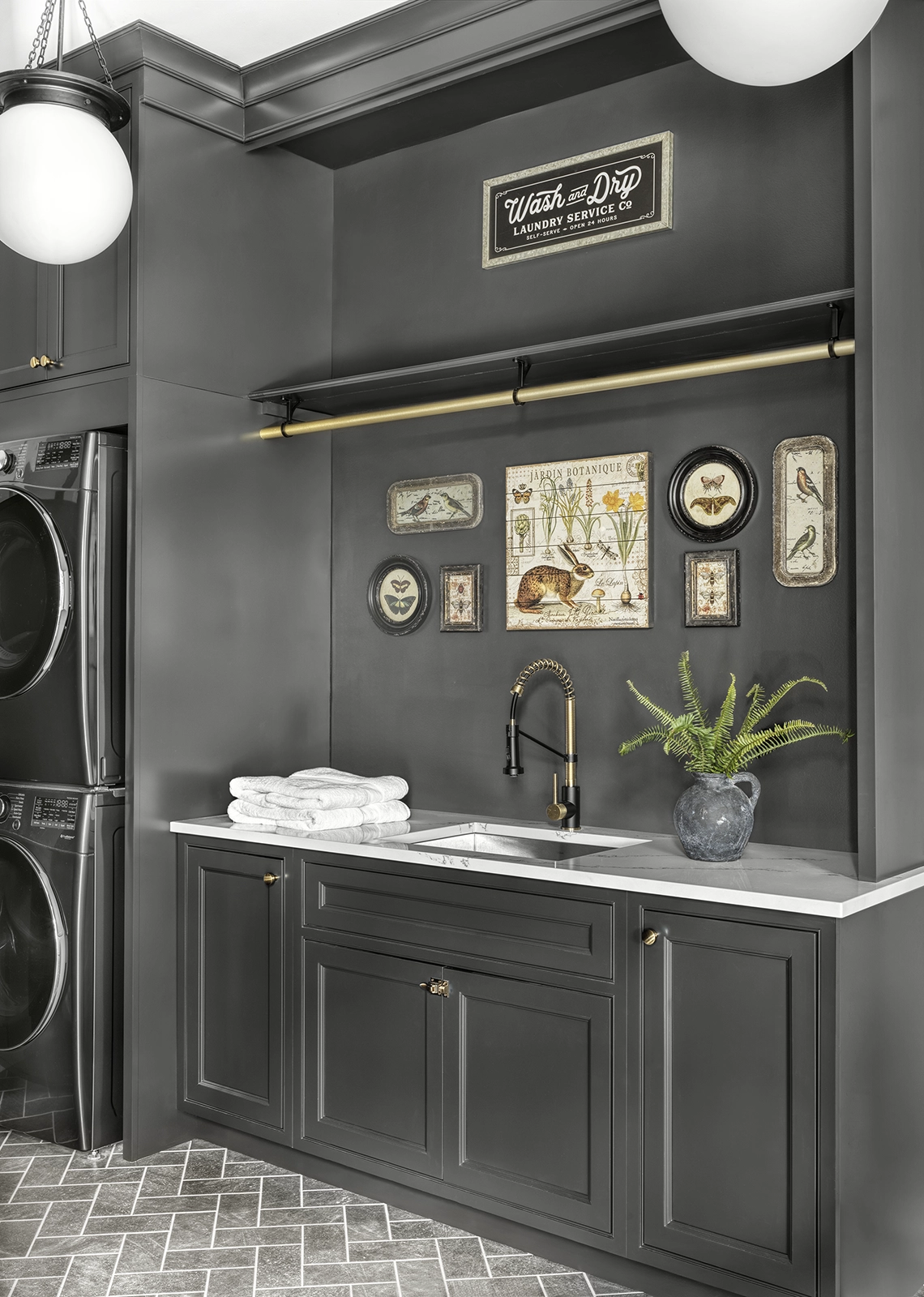 Laundry Room Modern Grey Design